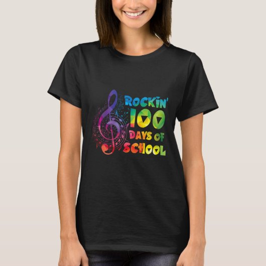 先生 – ロックイン100日の学校の音楽鍵 Tシャツ (正面)