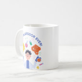 先生:不機嫌科学者「最高の教授Ever」 Mag コーヒーマグカップ (正面左)