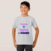 先生+代数∞頭痛の種の数学の代数先生 Tシャツ (正面フル)