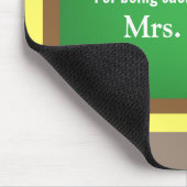 先生、卒業の告別、かわいいフクロウありがとう マウスパッド (コーナー)