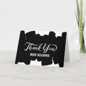 先生、同僚、乳母その他のサンキューカード 案内状 (正面)