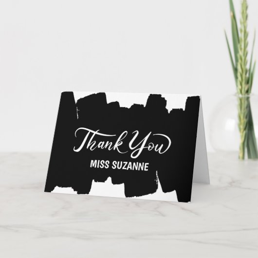 先生、同僚、乳母その他のサンキューカード 案内状 (正面)