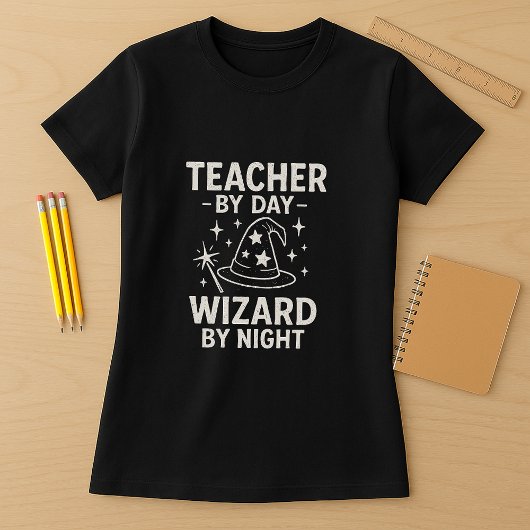 先生(夜間のウィザード)、教育おもしろい者 Tシャツ