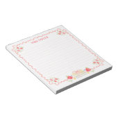 先生 |学校の紋章 |モノグラム ノートパッド (アングル)