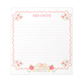 先生 |学校の紋章 |モノグラム ノートパッド