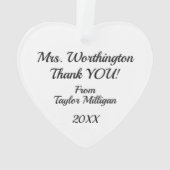 先生/学校スタッフ – ありがとうオーナメント オーナメント (裏面)