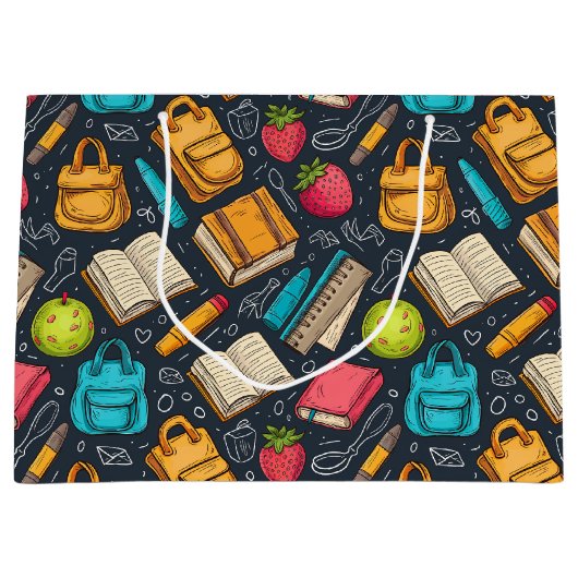 先生 – 学校抱き枕 ラージペーパーバッグ (正面)