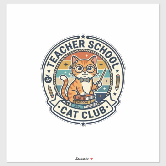 先生 学校 猫 かわいい 子猫 デザイン - 先生 学校 シール (シート)
