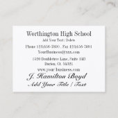 先生/学長/教育名刺 名刺 (裏面)