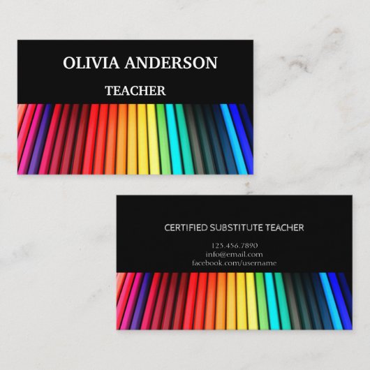 先生 |家庭教師の名刺 名刺 (正面/裏面)