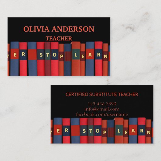 先生 |家庭教師の名刺 名刺 (正面/裏面)