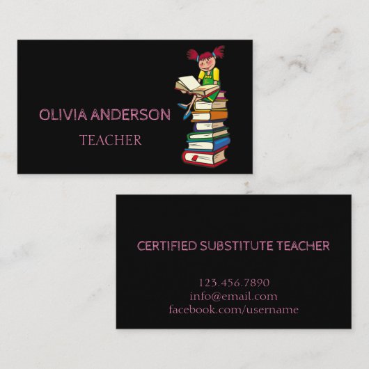 先生 |家庭教師の名刺 名刺 (正面/裏面)