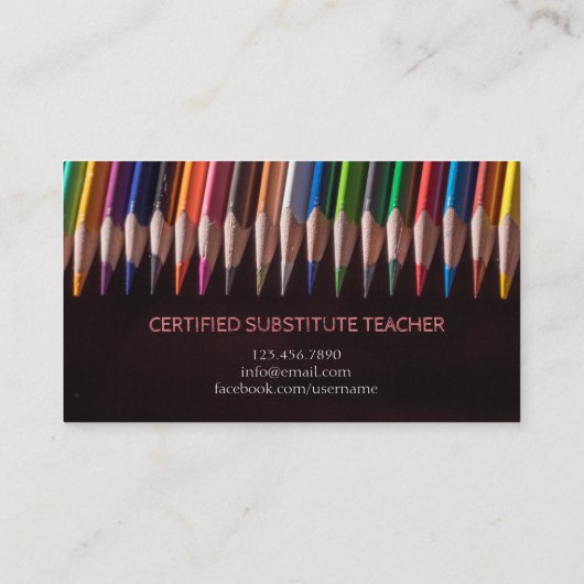 先生 |家庭教師の名刺 名刺 (裏面)