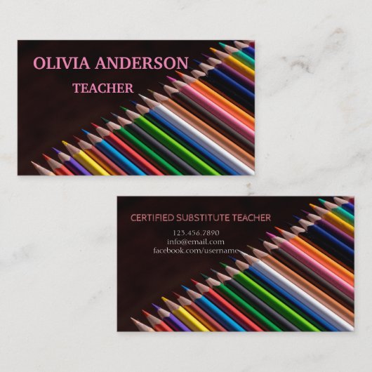 先生 |家庭教師の名刺 名刺 (正面/裏面)