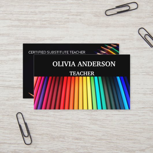 先生 |家庭教師の名刺 名刺 (正面/裏面インサイチュ)