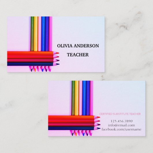 先生 |家庭教師の名刺 名刺 (正面/裏面)