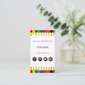 先生 |家庭教師,ソーシャルメディアQRコード 名刺 (スタンド正面)