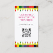 先生 |家庭教師,ソーシャルメディアQRコード 名刺 (裏面)