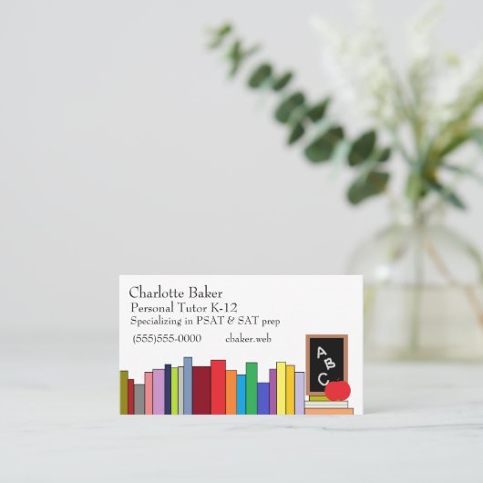 先生/家庭教師 名刺 (スタンド正面)