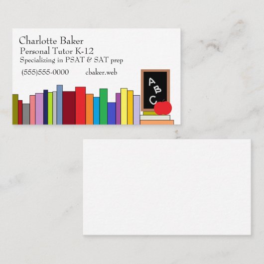 先生/家庭教師 名刺 (正面/裏面)