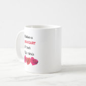 先生：小さな心に大きなハート教えを取り込む コーヒーマグカップ (正面左)