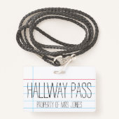 先生 – 廊下 バッジ (正面ランヤード)