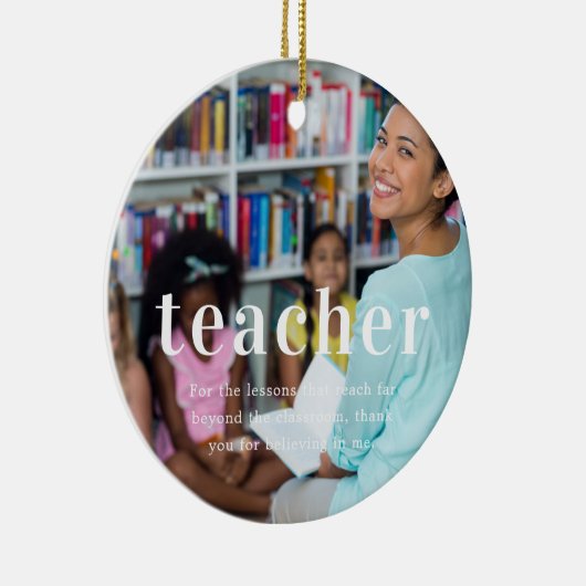 先生 | 感傷的な写真記念クリスマス セラミックオーナメント (右)