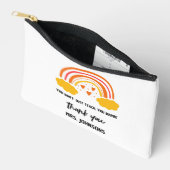先生 感謝の気持ち 虹 インスパイア イベント 贈り物 アクセサリーポーチ (見開き)