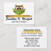 先生/教育機関別名刺(SRF) 名刺 (正面/裏面)