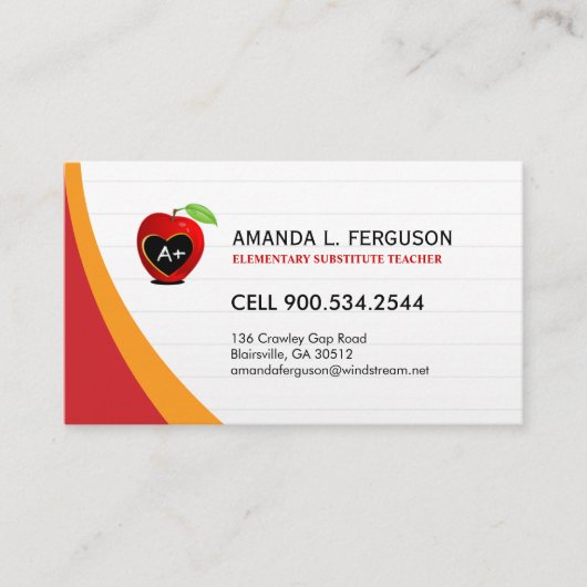 先生-教育者名刺 名刺 (正面)