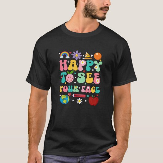 先生 生徒 会えて嬉しい 学校再開 Tシャツ (正面)