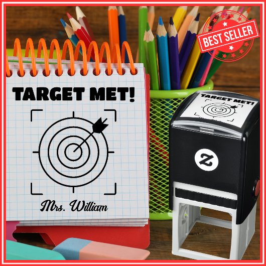 先生 目標達成 おめでとう 評価 励まし セルフインキングスタンプ
