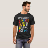 先生、私の生徒たちは100日間の学校を乗り切った Tシャツ (正面フル)