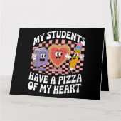 先生 私の生徒たちは 私のハートをピザに持っています カード (正面)