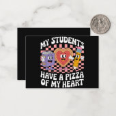 先生 私の生徒たちは 私のハートをピザに持ってる ノートカード (正面/裏面インサイチュ)