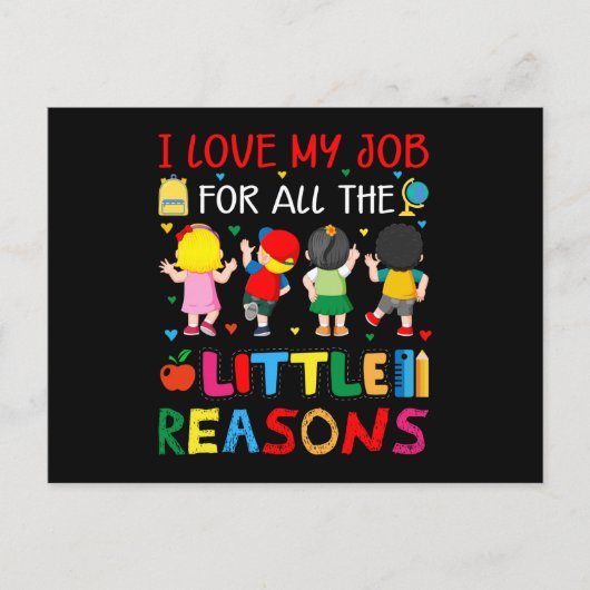 先生 – 私は自分の仕事をすべてのちょっとした理由で愛している ポストカード (正面)