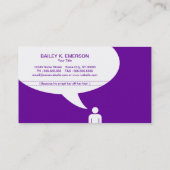 先生/管理人の冗談(カスタマイズ可能な色) 名刺 (裏面)