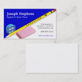 先生、顧問または個人教師の名刺 名刺 (正面/裏面)