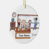 先生，高校 – 男性 セラミックオーナメント (右)