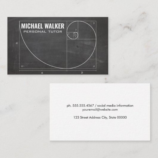 先生 | 黄金比 名刺 (正面/裏面)