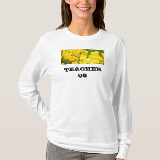 先生 00 ナンバーTシャツ カスタムTシャツ 教育 Tシャツ (正面)