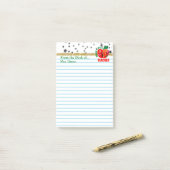 先生| Appleのパーソナライズな名前の机から ポストイット (デスク上)