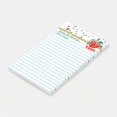 先生| Appleのパーソナライズな名前の机から ポストイット (アングル)