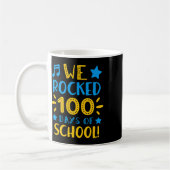 先生- Happy 100th Day Of School 100をクリック コーヒーマグカップ (左)