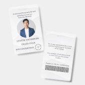 先生 ID カード 名前 学校 テンプレート 写真 バッジ (正面&裏面)