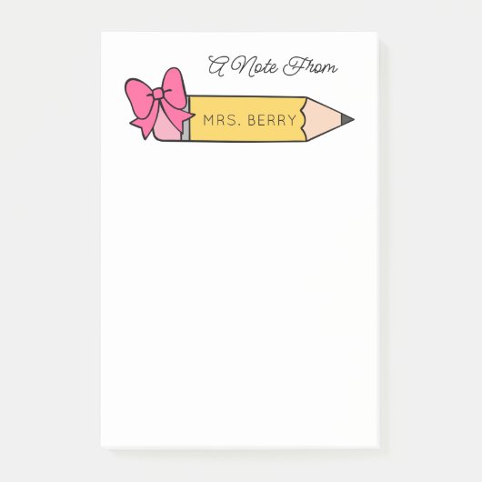 先生AノートPencil Post Itノート ポストイット (正面)