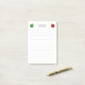 先生Appleとライン ポストイット (デスク上)