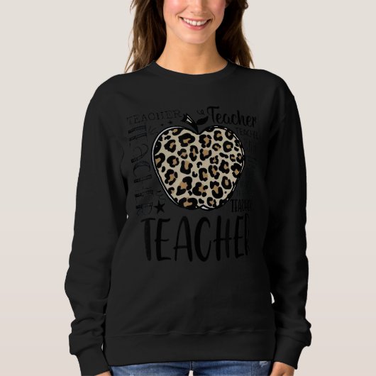先生Apple Leopard 教えリードEducate M スウェットシャツ (正面)