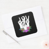 先生ASLハンドサイン スクエアシール (封筒)