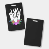 先生ASLハンドサイン バッジ (正面＆裏面)